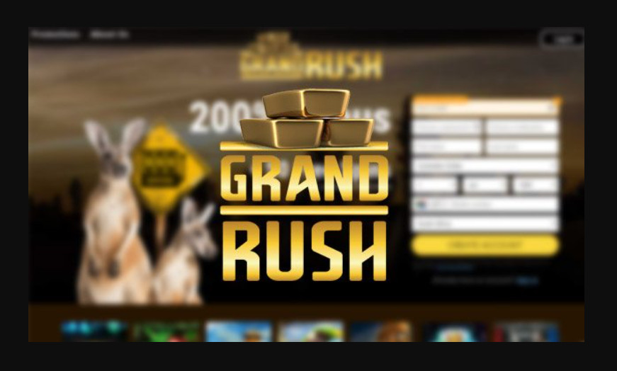 Logging into Grand Rush Casino 1